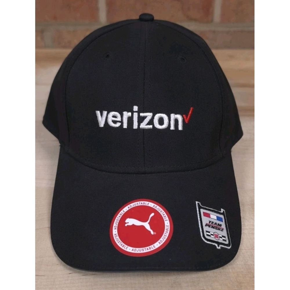 Team Penske 2016 50th Anniversary Verizon Indycar Puma Black Strapback Hat NEW